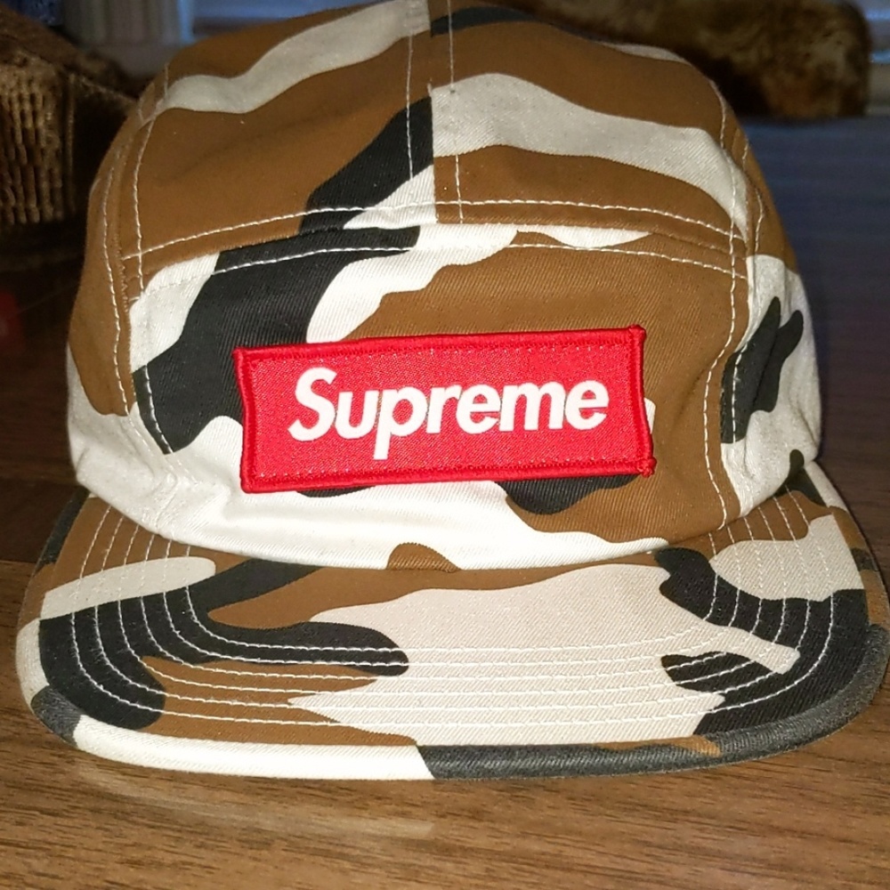 Supreme box logo 5 panel cow camo